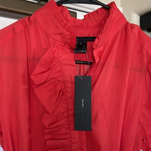 Mark Jacobs NWT/Size 2 button dow ruffle/shoelace belt/2 puff pockets SOLD Out - Picture 6 of 7